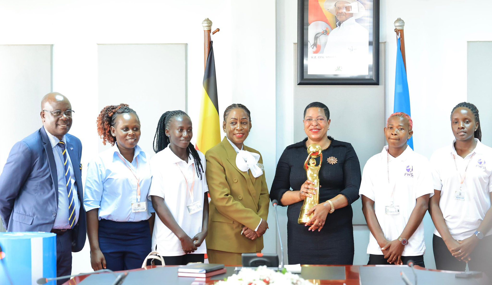 Speaker Among Receives FUFA Women Super League Trophy, Calls for Greater Investment in Girls’ Sports
